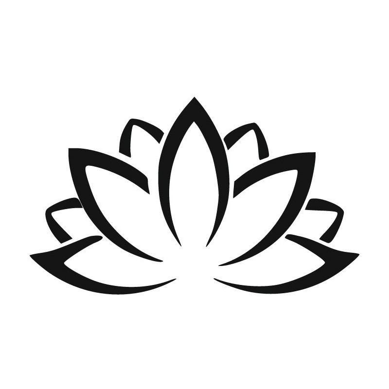 Pochoir henné lotus contour 7 × 7 cm