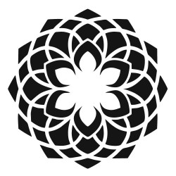 Šablona za kanu Ornamentalna mandala 7 × 7 cm