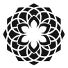 Ornamenteret mandala henna-skabelon 7 × 7 cm