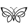 Butterfly Henna Stencil 7×7cm – Disposable Self-Adhesive Template