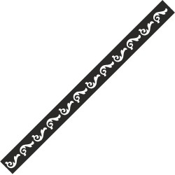 Vågigt virvelarmband hennaschablon 2 × 26 cm