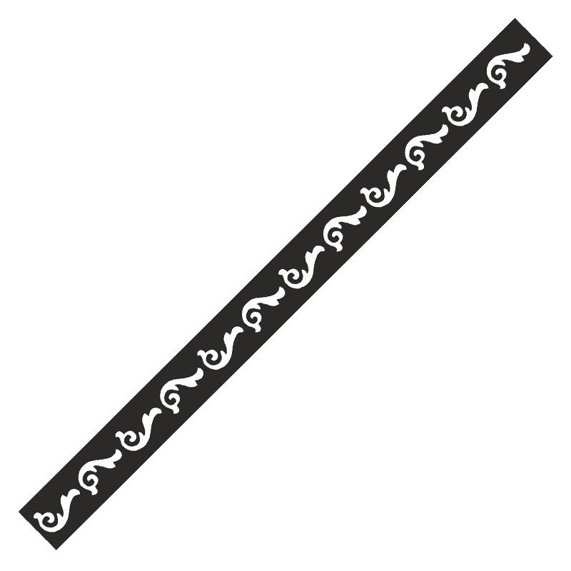 Wavy Bracelet Henna Stencil 2×26cm – Disposable Self-Adhesive Template