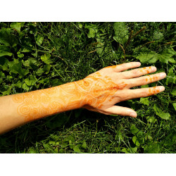 Henna per tatuaggi marrone naturale Kaveri, set di 3 coni