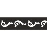 Henna-sjablong Bølgende Snirkelarmbånd 2 × 26 cm – detaljbilde av det gjentatte blomstermønsteret