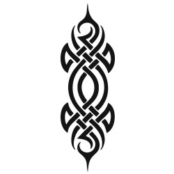 Lodret tribalornament henna‑skabelon 10 × 15 cm