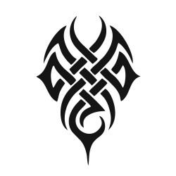 Plantilla para henna Escudo tribal 10 × 15 cm