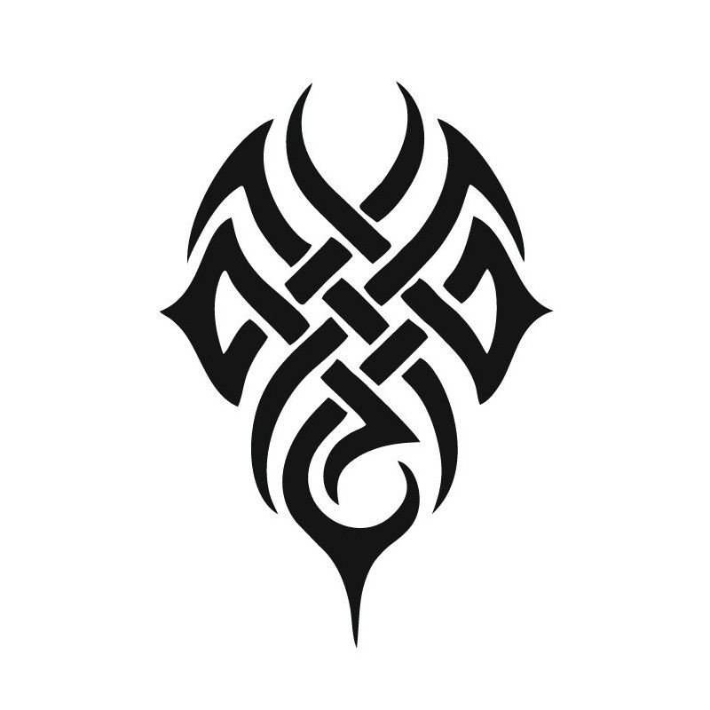 Plantilla para henna Escudo tribal 10 × 15 cm