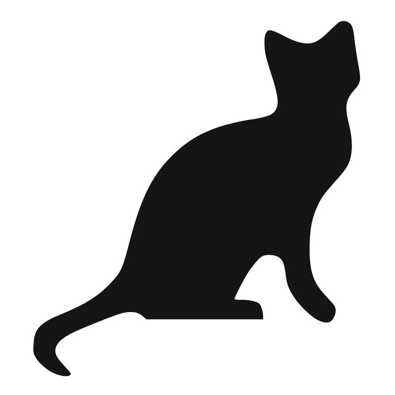 Cat Silhouette Henna Stencil 7×7cm – Disposable Self-Adhesive Template