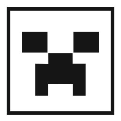 Шаблон за къна „Лице на Creeper” 7 × 7 cm