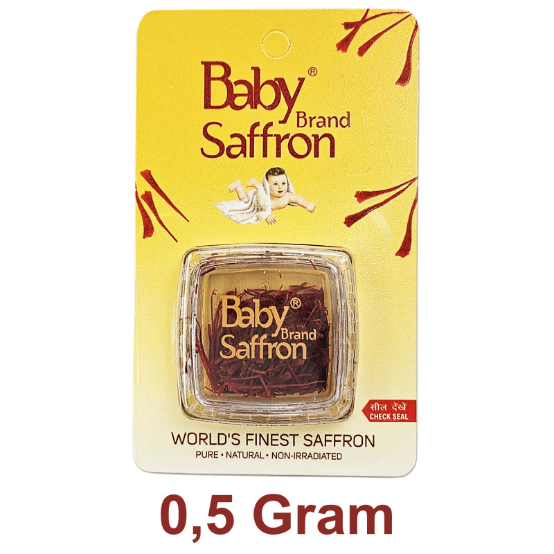 Čisté kašmírské šafránové nitě, 0,5 gramu, Baby Brand