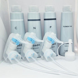 LebeL Proedit Care Works - 4 flaskor och munstycken (spraytrigger för C/N/P, applikatorspets för Element Fix)
