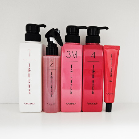 Sæt Lebel IAU Cell Care M – fugtgivende type, 5 trin (Happiness for Hair)