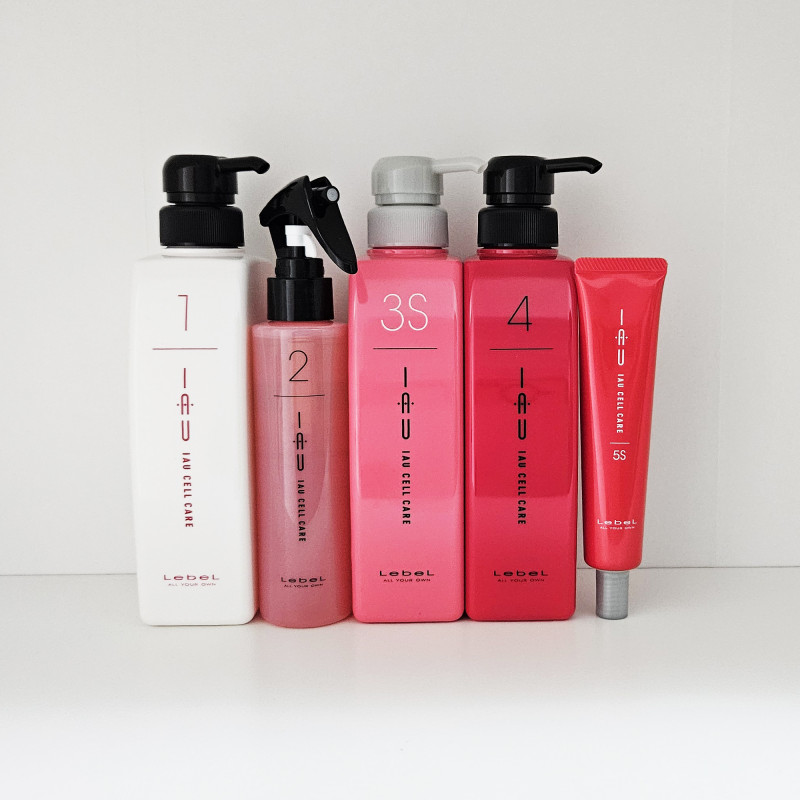 Lebel IAU Cell Care S – Felicidad para el cabello, set de 5 productos (versión reparadora)