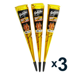 3 x Sorte hennakegler til...