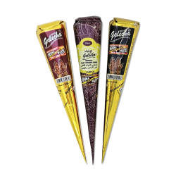3er‑Set Henna‑Tattoo‑Farbe von Golecha – Schwarz, Bordeauxrot & Violette