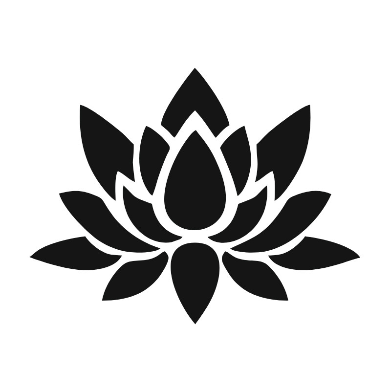 Lotus henna-skabelon 7 × 7 cm