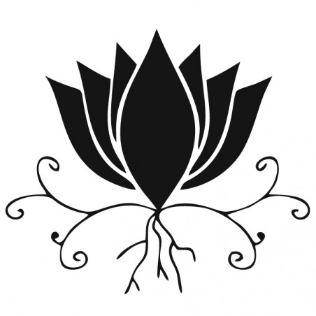 hennas trafarets ar saknēm lotoss 7 × 7 cm