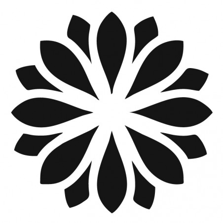 Stencil henné Fiore a otto petali 7 × 7 cm