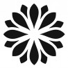 Stencil de henna Flor de 8 pétalas 7 × 7 cm