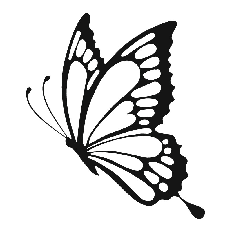 7×7cm tauriņa hennas trafarets – vienreizlietojams, pašlīmējošs