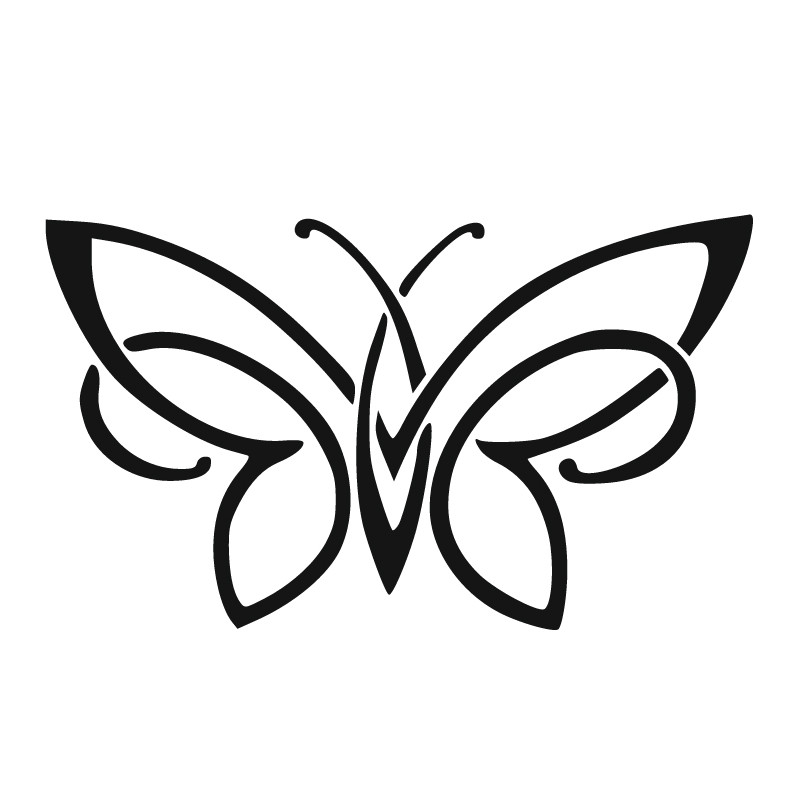 Stencil de henna Borboleta Minimal 7 × 7 cm