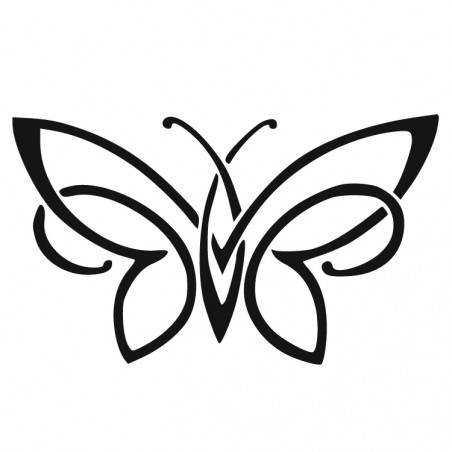 Minimal Schmetterling Henna-Schablone 7 × 7 cm