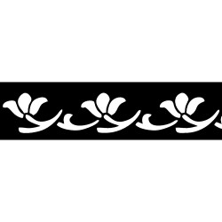 Pochoir henné Bracelet floral 2 × 26 cm – gros plan sur le motif floral répété
