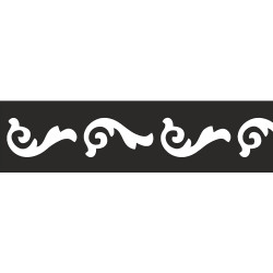 Plantilla para henna Brazalete Ola Espiral 2 × 26 cm – primer plano del motivo floral repetido