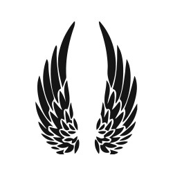 Englevinger henna-skabelon 10 × 15 cm