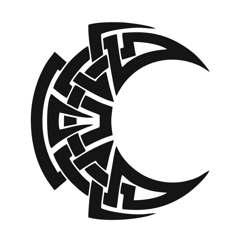 Plantilla para henna Luna Celta 7 × 7 cm