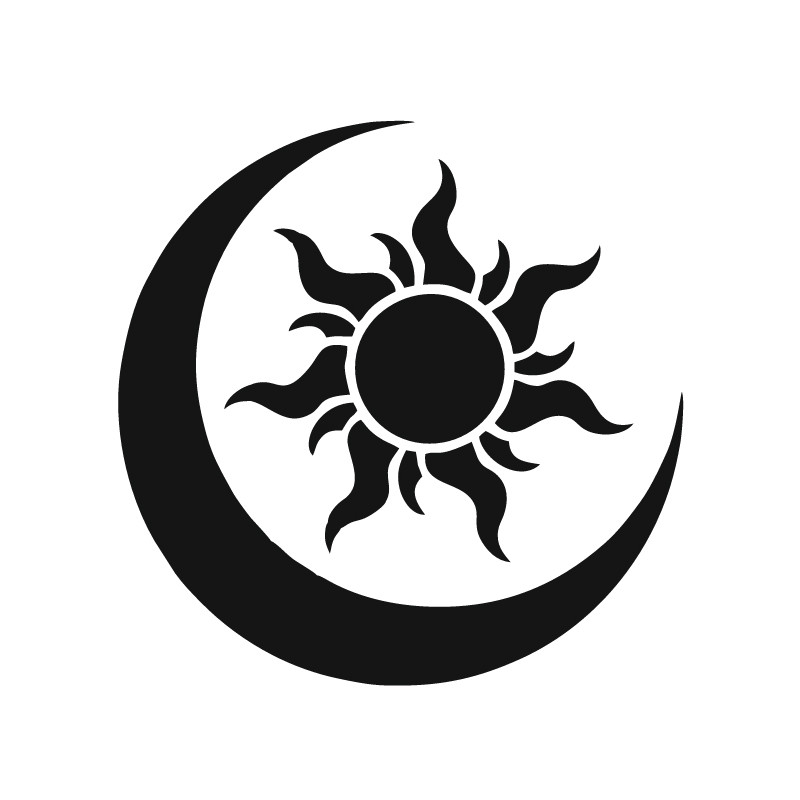 Molde para henna Sol na Lua Crescente 7 × 7 cm