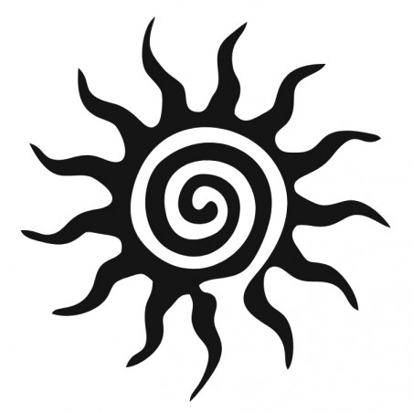 Pochoir henné soleil hypnotique 7 × 7 cm