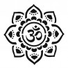 Molde para henna Mandala com Om 20×20 cm