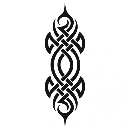 Henna-sapluuna Pystysuuntainen tribal-koriste 10 × 15 cm