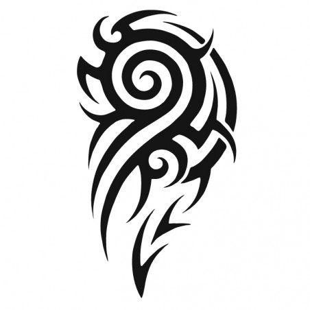 Stencil henné spirale di fiamme 10 × 15 cm