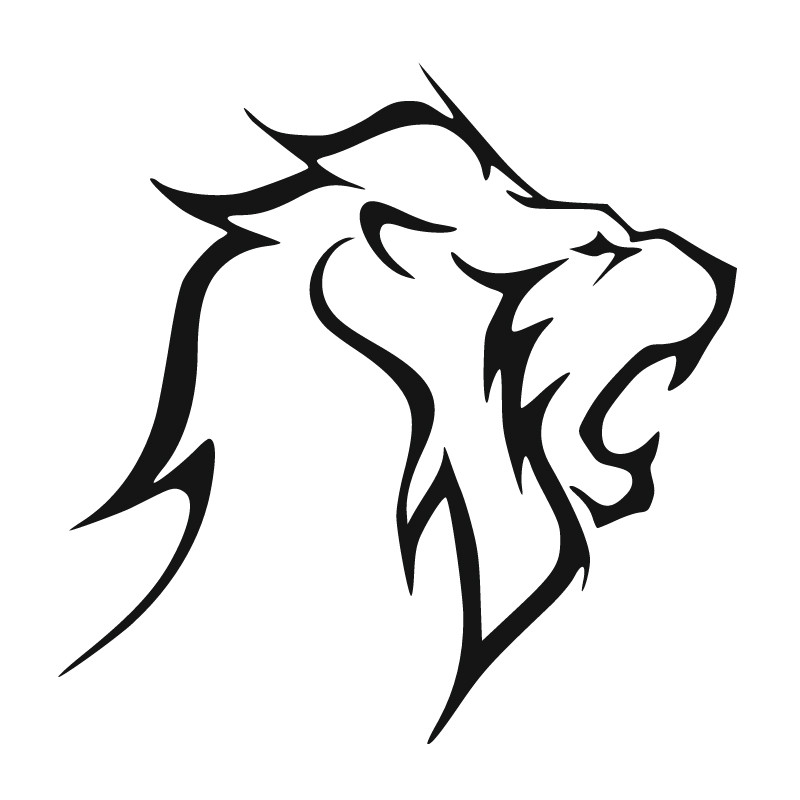 Roaring Lion Henna Stencil 7 × 7 cm