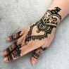 Set de 3 conuri de henna pentru tatuaje temporare – roșie, neagră și naturală