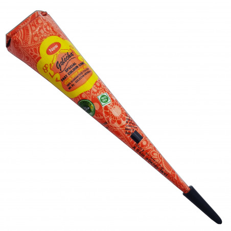 Orangene Henna‑Tattoo‑Farbe von Golecha – 1 Kegel Orangene Henna‑Tattoo‑Farbe von Golecha – 1 Kegel