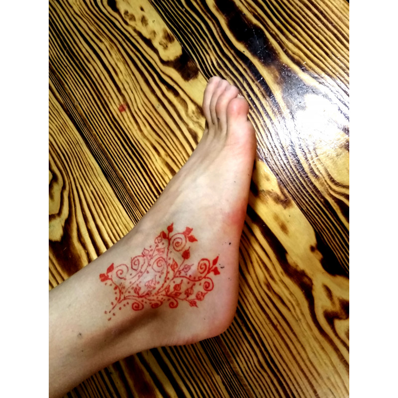 Peacock Feather Flash Tattoo (single sheet) — Henna Guru