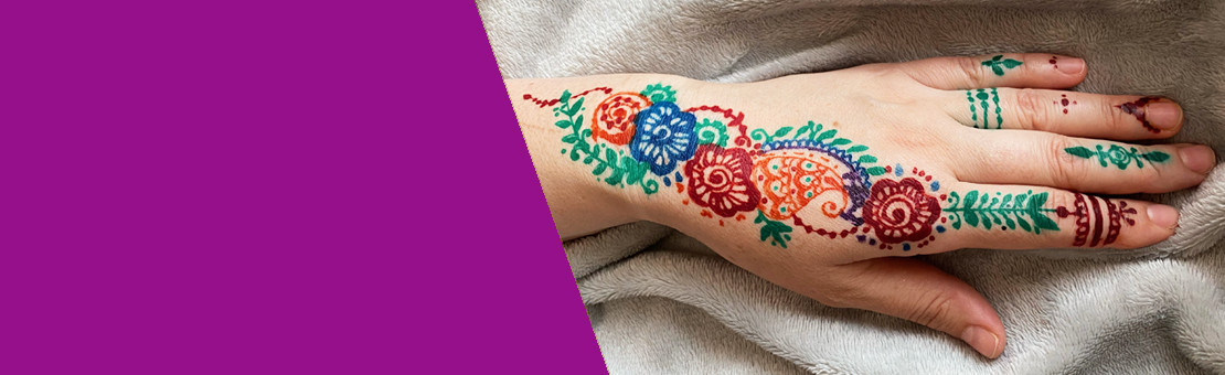 Multicolor tattoo henna